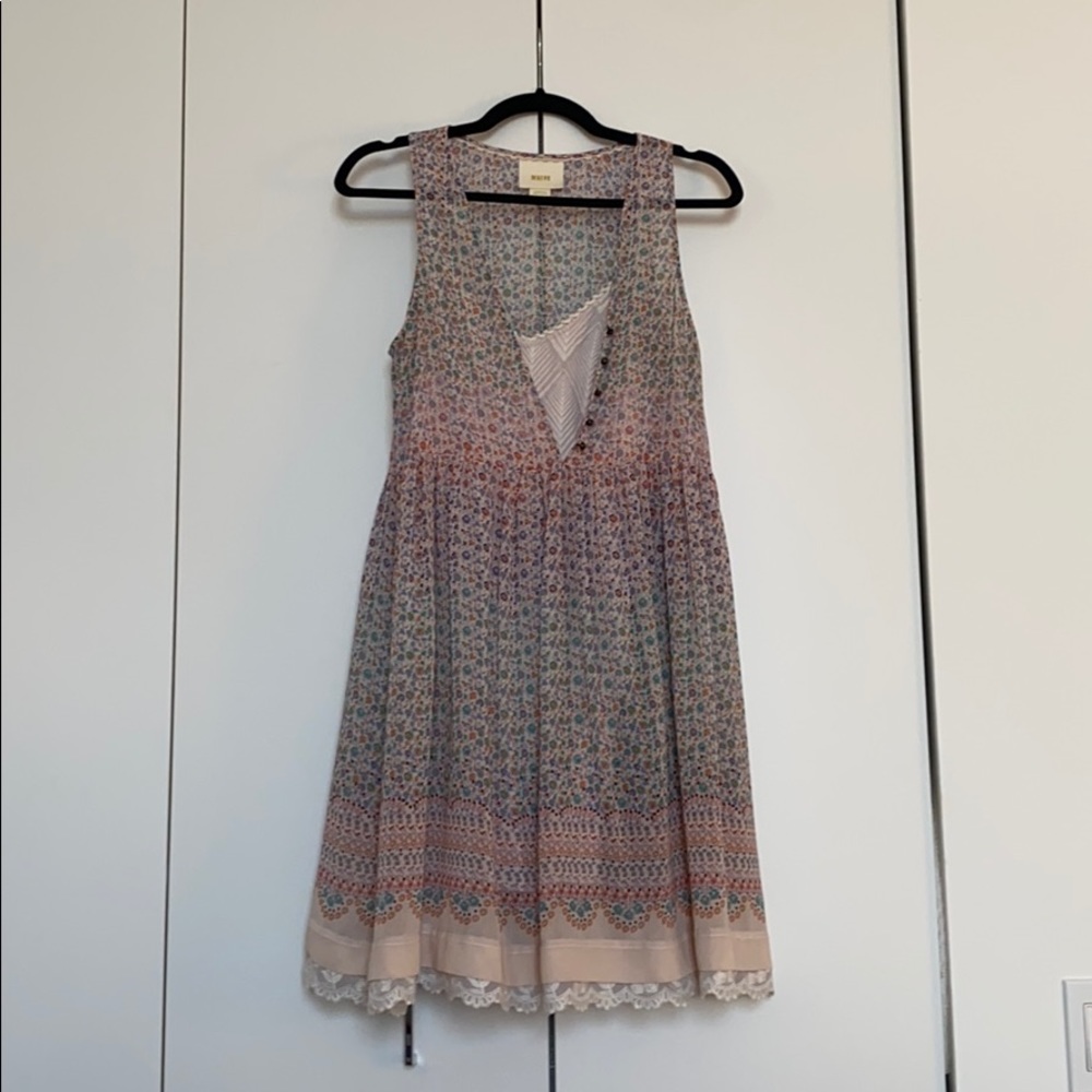 Anthropologie Floral Dress with Slip